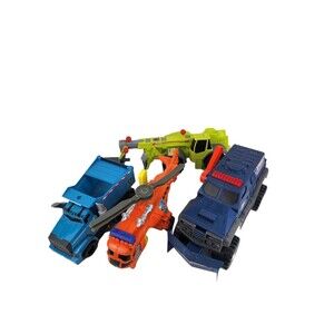 Matchbox Power Shift Truck & Helicopter and Action Dump Truck/Forklift Lot of 4
